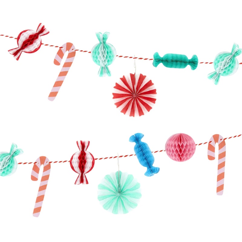 CHRISTMAS CANDY MINI HONEYCOMB GARLAND