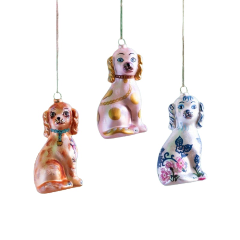 FLORAL DOG ORNAMENT BY GLITTERVILLE