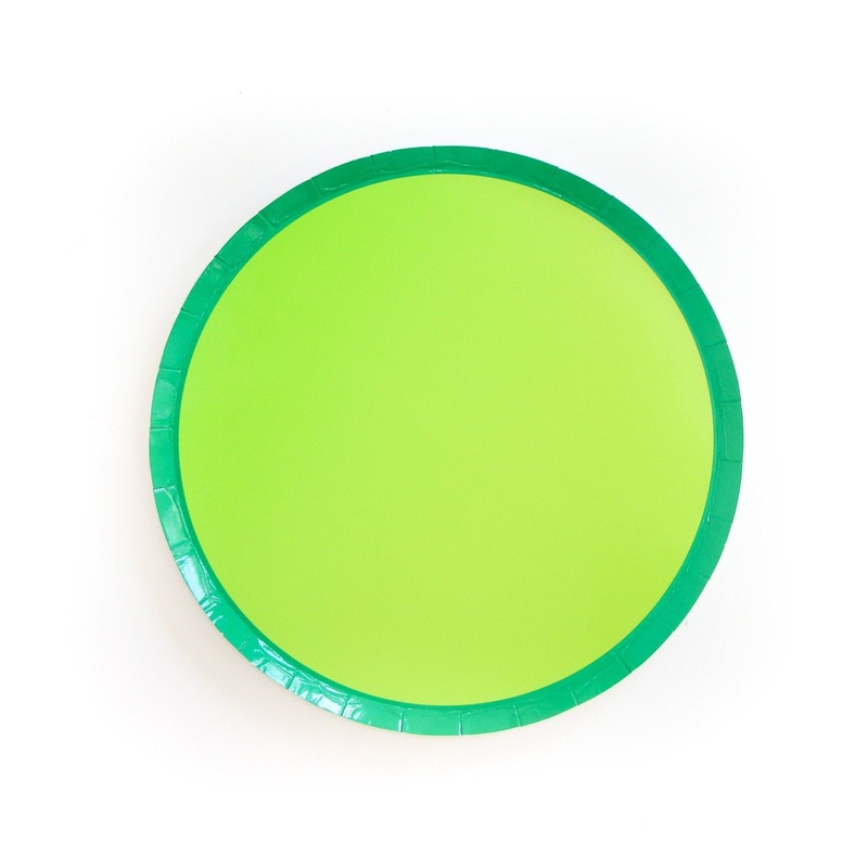 GREEN & LIME GREEN COLOR BLOCKED SMALL PLATES