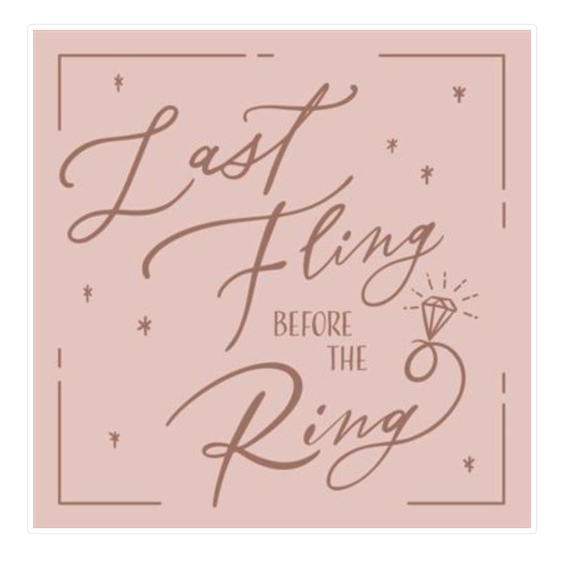 LAST FLING BEFORE THE RING NAPKIN