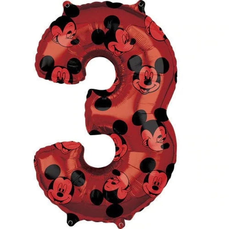 MICKEY MOUSE NUMBER 3 BALLOON