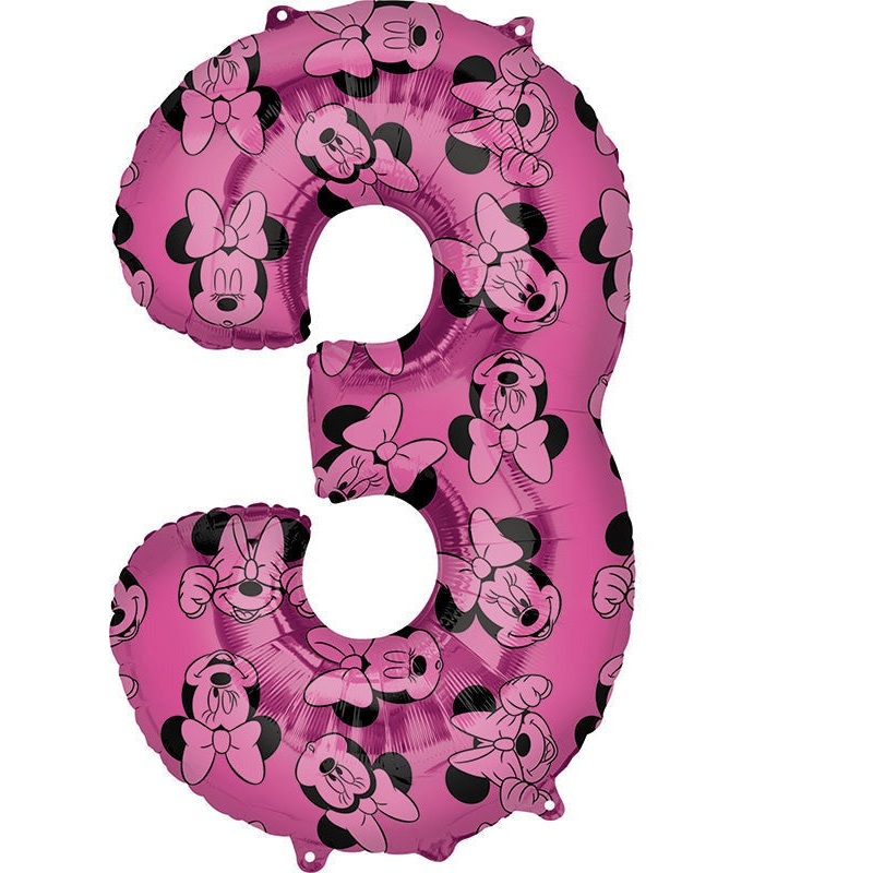 MINNIE MOUSE NUMBER 3 BALLOON