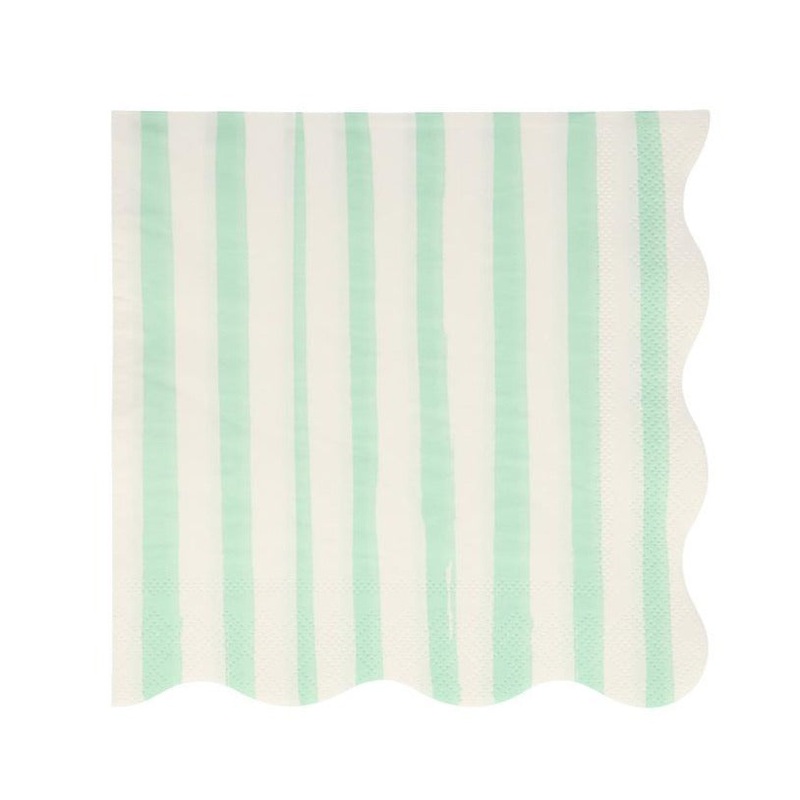 MINT STRIPE LARGE NAPKINS