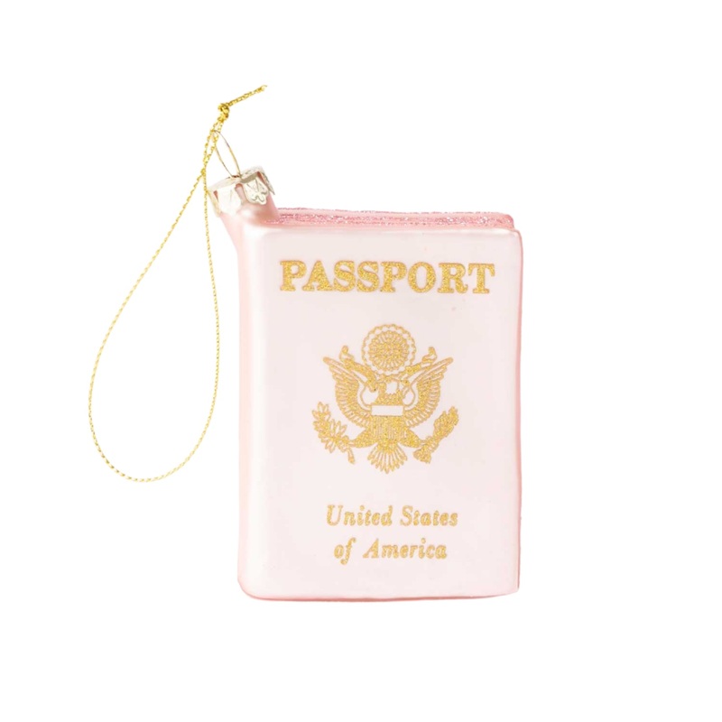 PASSPORT GLASS ORNAMENT