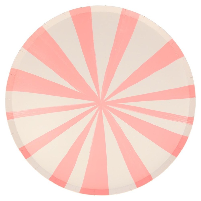 PINK STRIPE PLATES