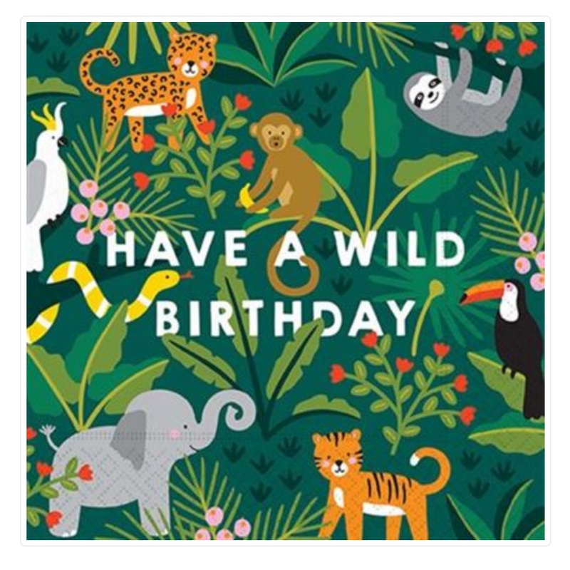 WILD BIRTHDAY NAPKIN