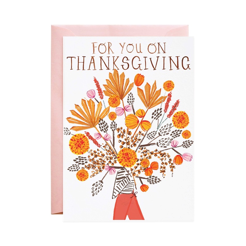 AUTUMN BOUQUET THANKSGIVING GREETING CARD