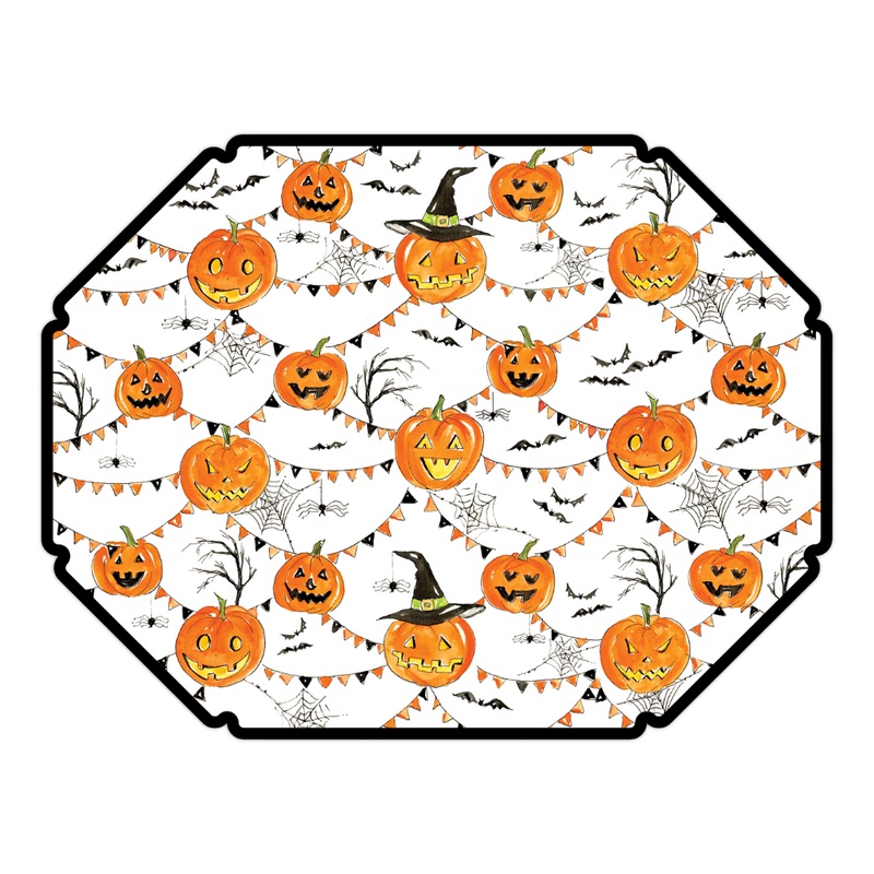 HANDPAINTED PUMPKINS & BATS DIE-CUT PLACEMATS