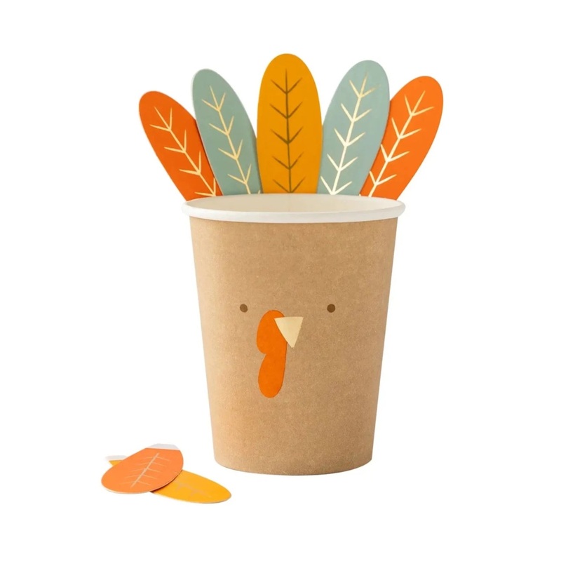 HARVEST TURKEY PAPER PARTY CUPS