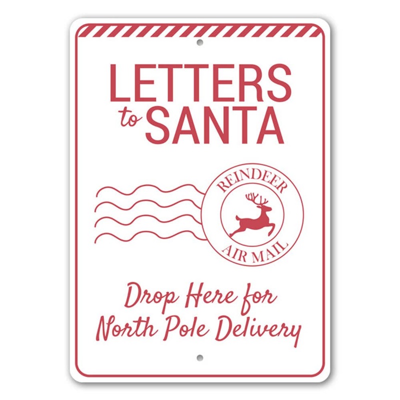 LETTERS TO SANTA CHRISTMAS SIGN