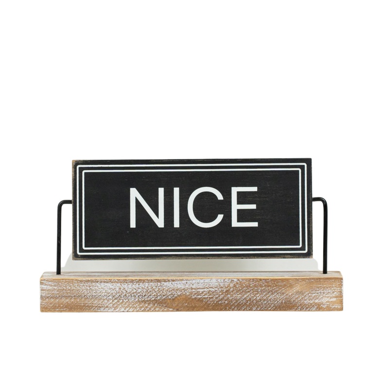 NAUGHTY NICE WOOD SIGN