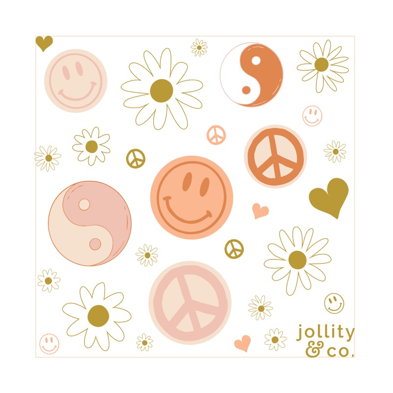 PEACE & LOVE STICKER SET