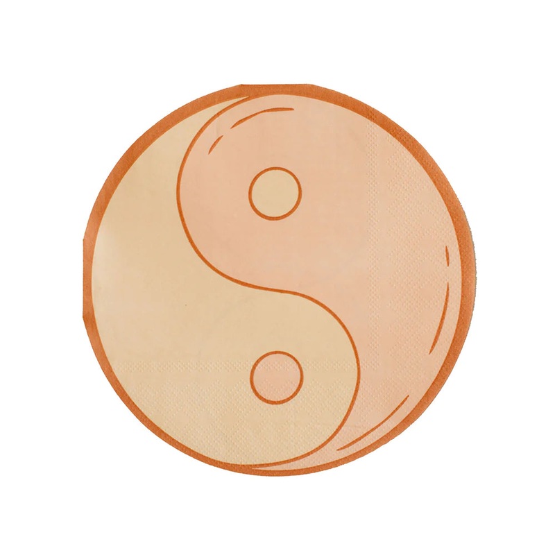 PEACE & LOVE YIN & YANG LARGE NAPKINS