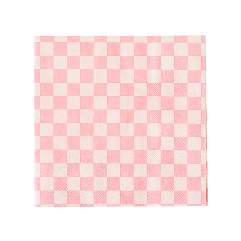 PINK CHECKER NAPKINS
