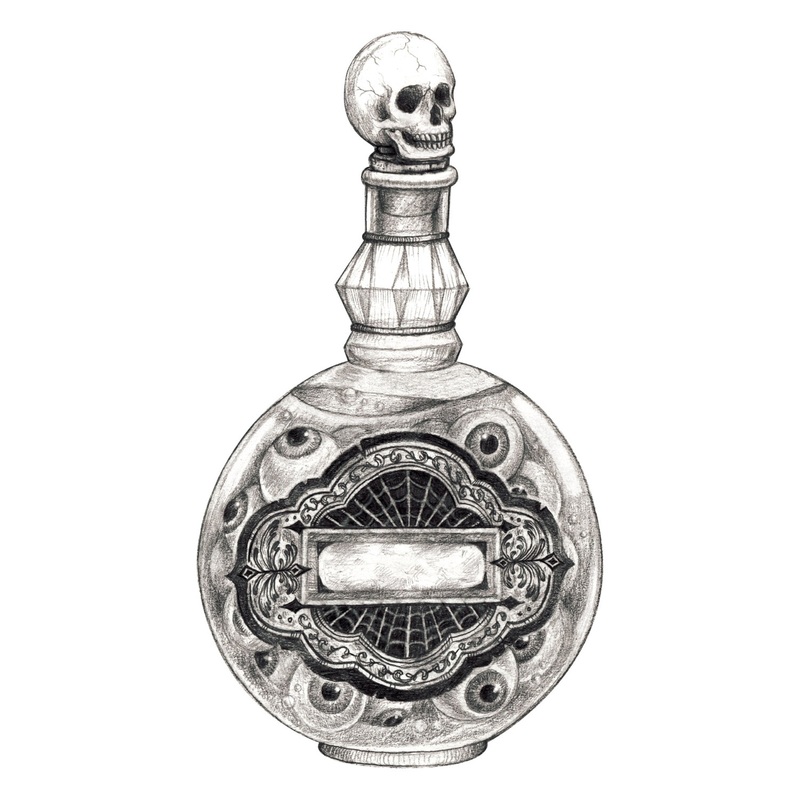 POISON BOTTLE TABLE ACCENTS