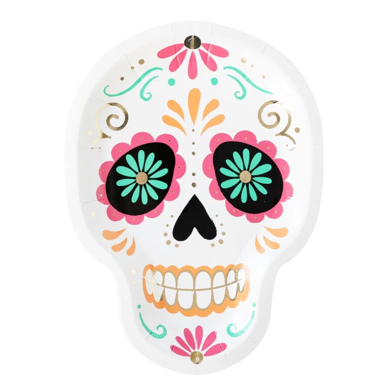 SUGAR SKULL SHAPED PLATES