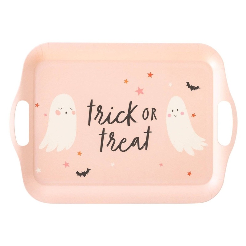 TRICK OR TREAT PINK REUSABLE TRAY
