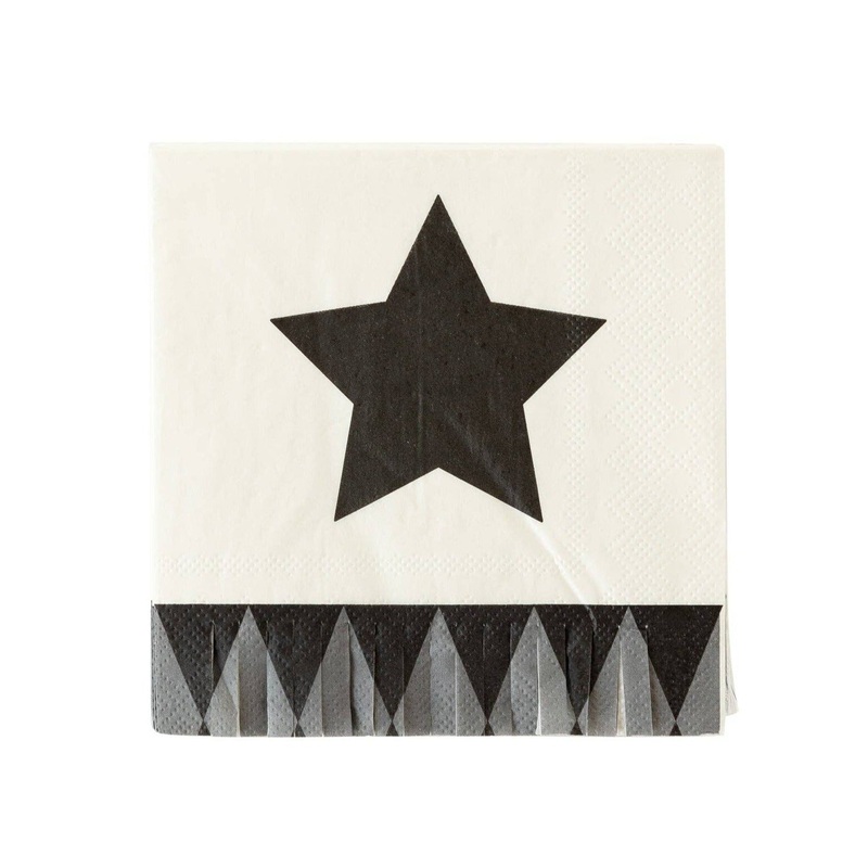 VINTAGE STAR FRINGE COCKTAIL NAPKIN