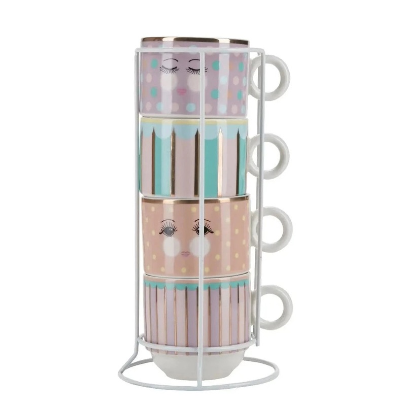 CANDY MUGS IN A RACK
