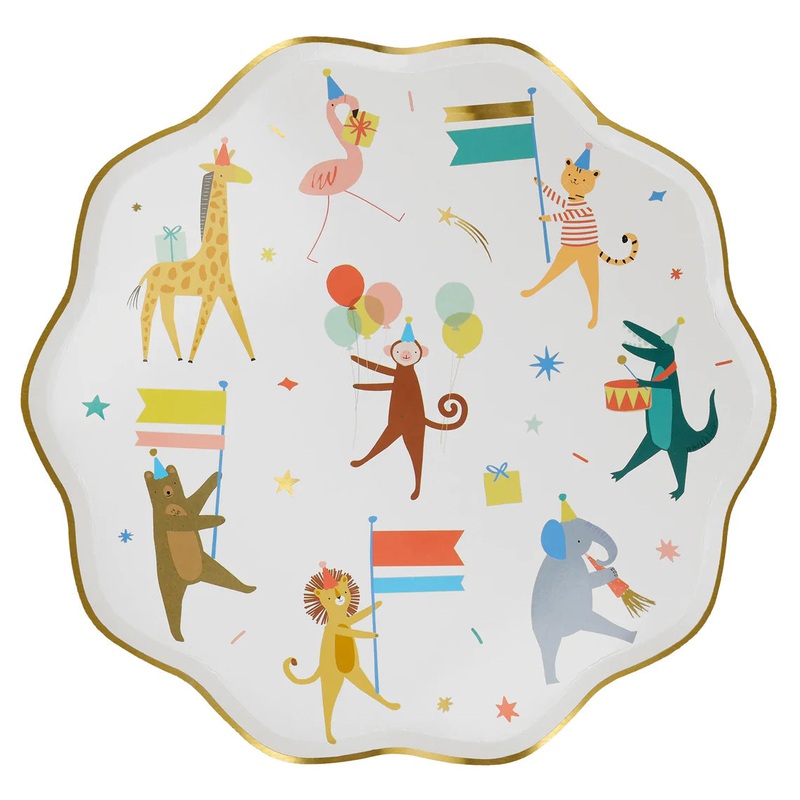 CIRCUS PARTY ANIMAL DINNER PLATES