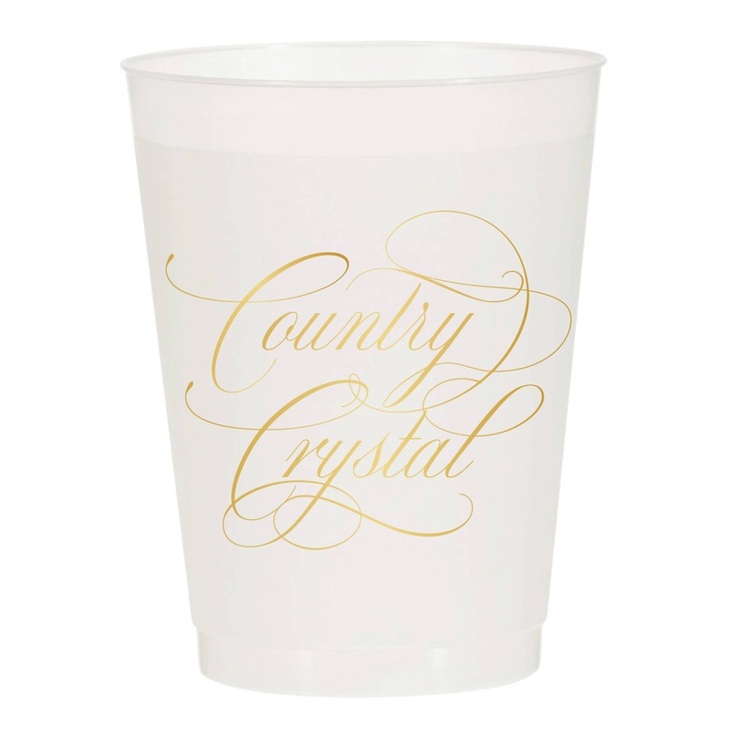 COUNTRY CRYSTAL REUSABLE CUPS