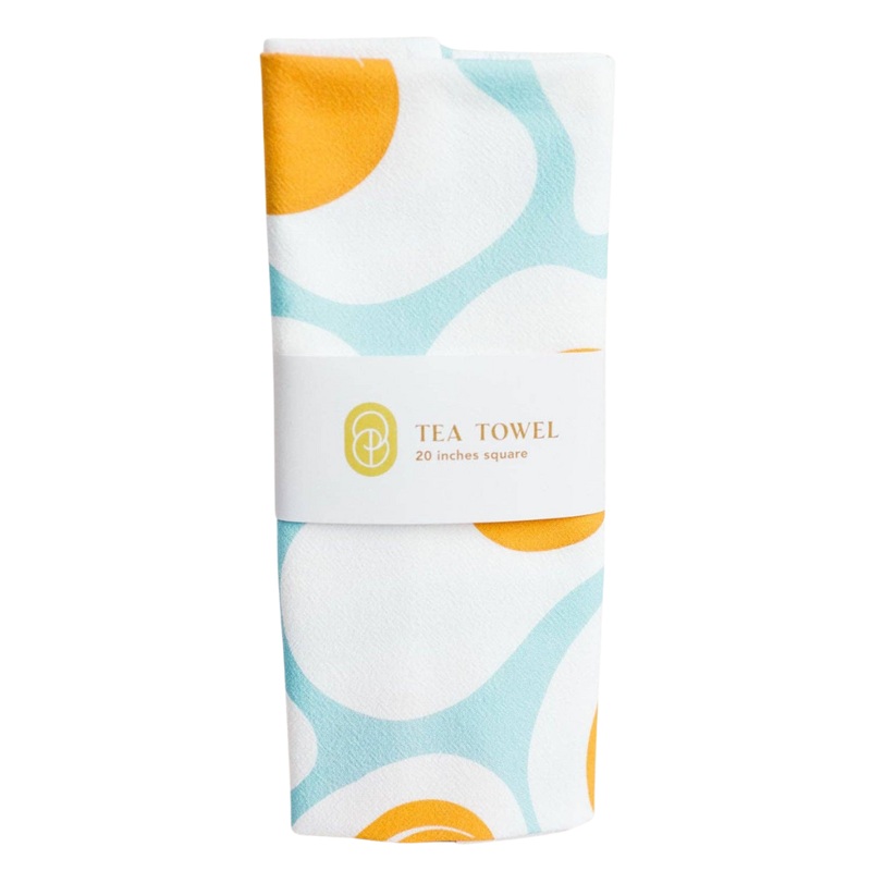 FRIED EGGS COTTON FLOUR SACK TEA TOWEL