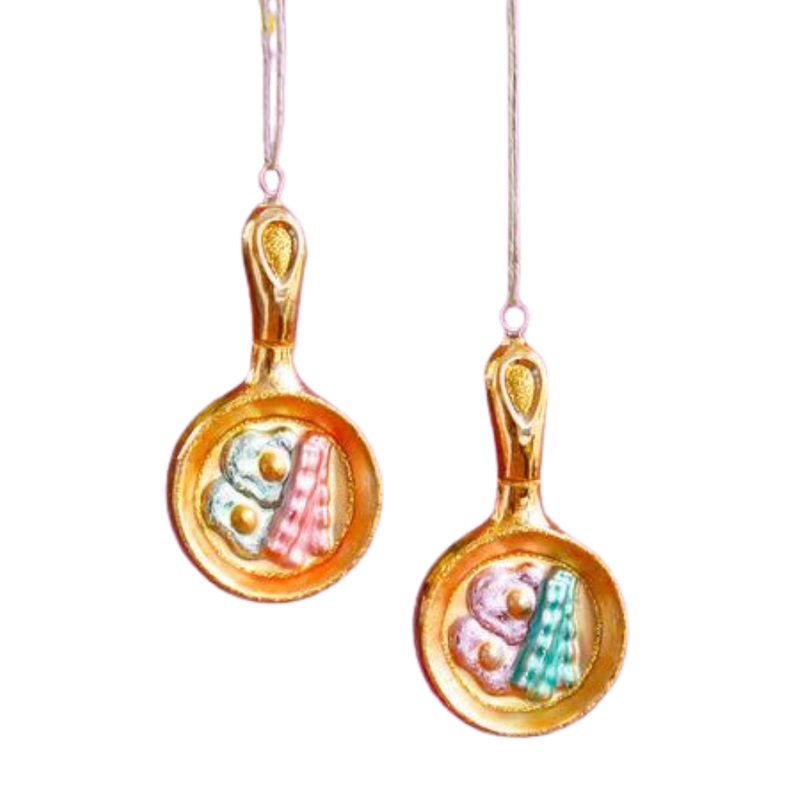 FRYING PAN GLASS ORNAMENT BY GLITTERVILLE