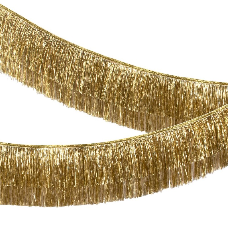 GOLD TINSEL FRINGE GARLAND
