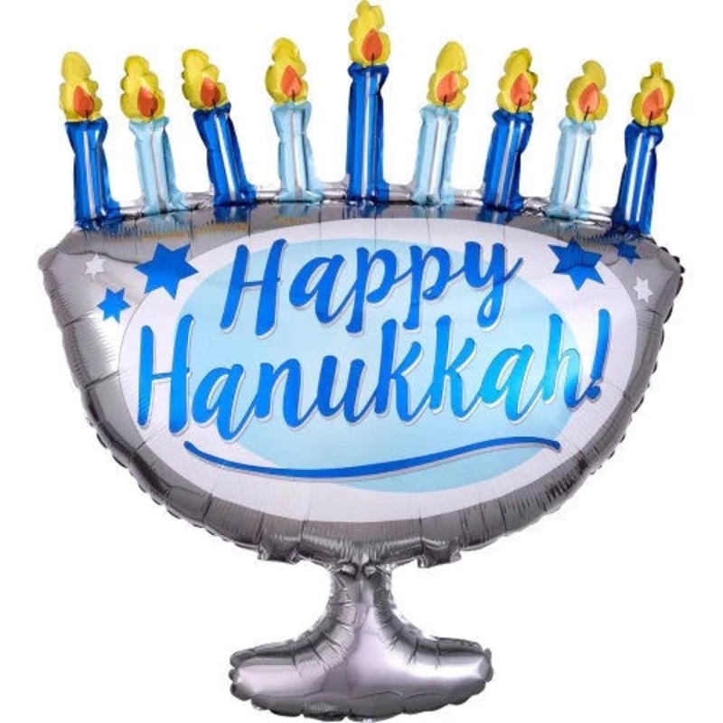HAPPY HANUKKAH MENORAH BALLOON
