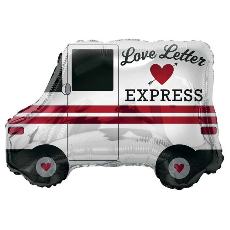 LOVE LETTER EXPRESS MAIL TRUCK BALLOON