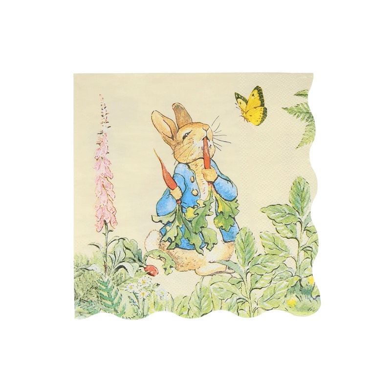 MERI MERI X PETER RABBIT IN THE GARDEN LARGE NAPKINS