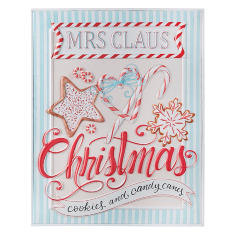 MRS. CLAUS’ COOKIE EMBOSSED WALL ART