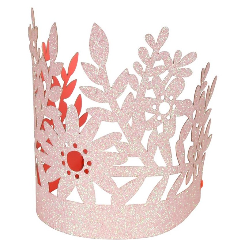 PINK PRINCESS GLITTER CROWN