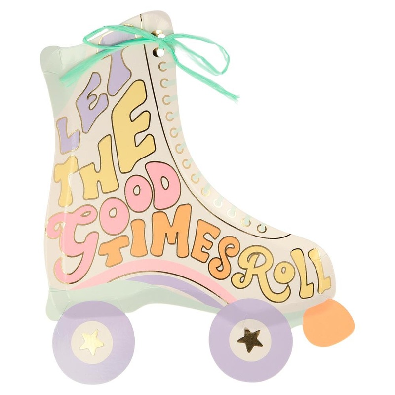 ROLLER SKATE PAPER PARTY PLATES