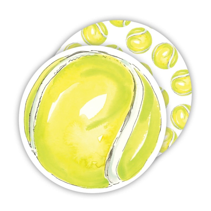 TENNIS BALL ROUND COASTERS