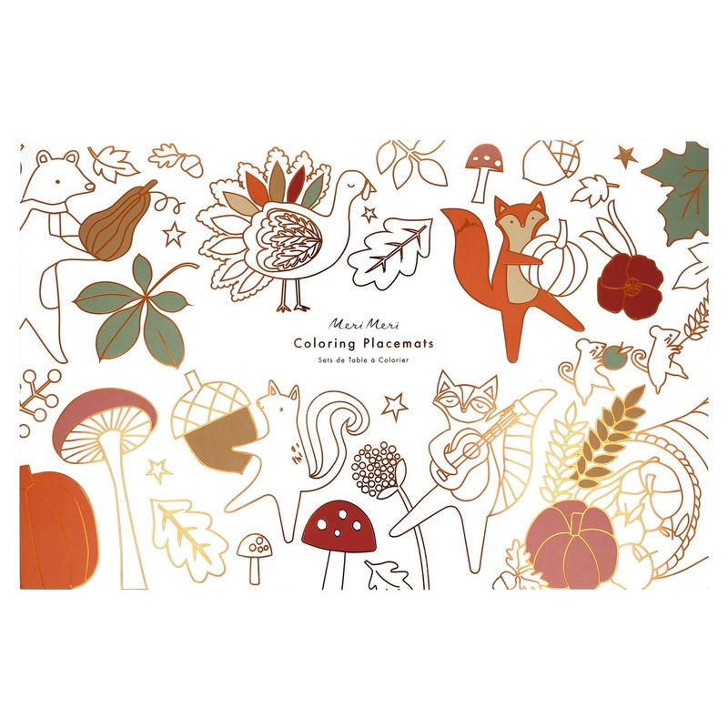 THANKSGIVING COLORING PLACEMATS