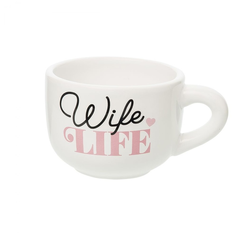 WIFE LIFE WHITE CAPPUCCINO MUG