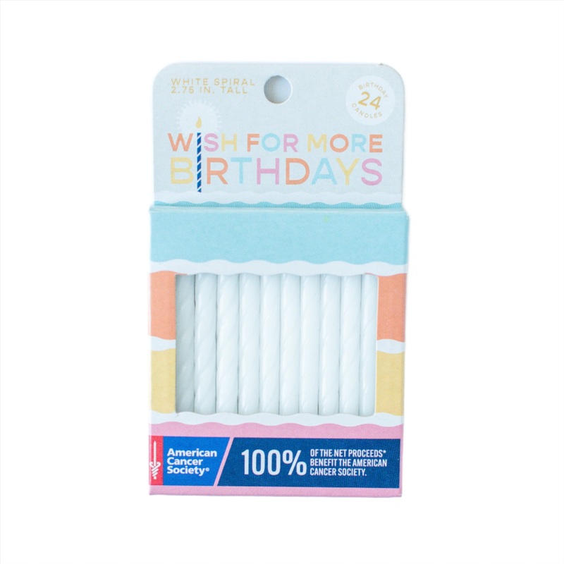 WISH FOR MORE BIRTHDAYS WHITE CANDLE SET