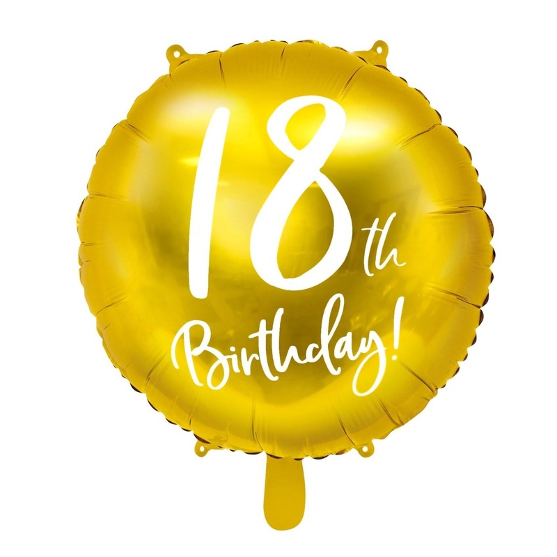18TH BIRTHDAY GOLD FOIL BALLOON