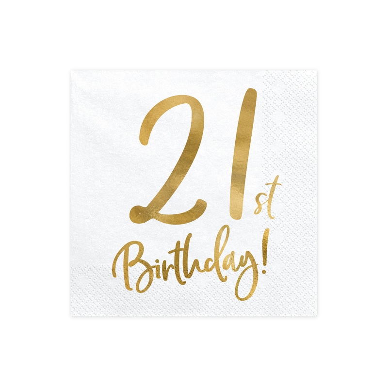 21ST BIRTHDAY NAPKINS