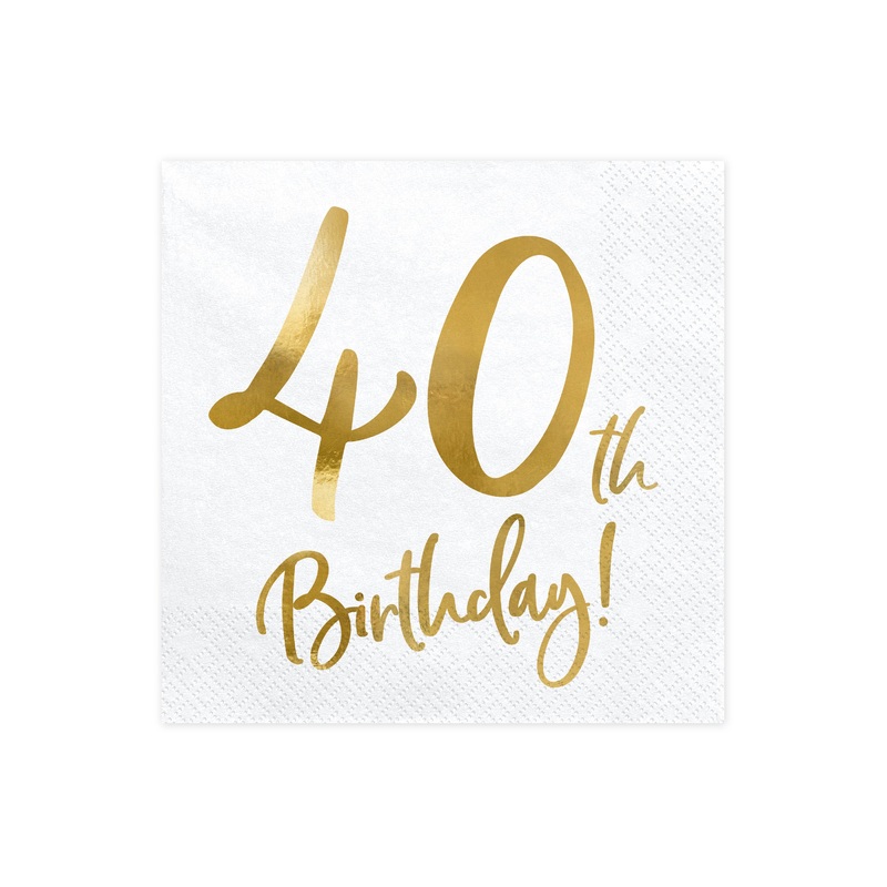 40TH BIRTHDAY NAPKINS