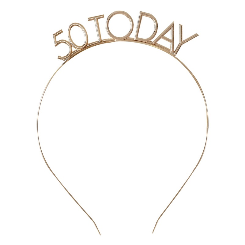 50 TODAY MILESTONE BIRTHDAY HEADBAND