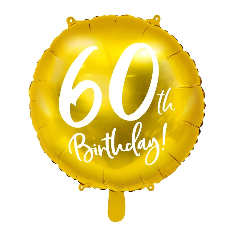 60TH BIRTHDAY GOLD FOIL BALLOON