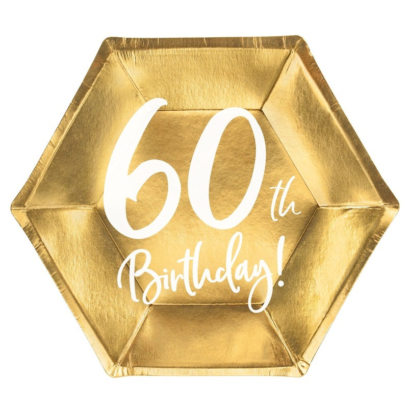 60TH BIRTHDAY GOLD PLATES