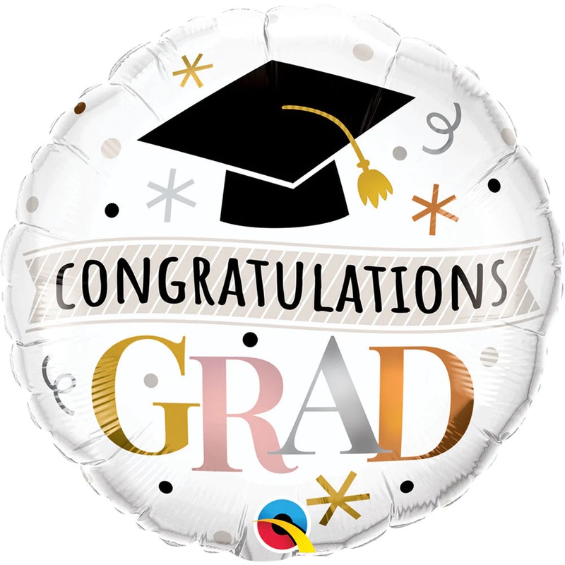 CONGRATULATIONS GRAD ROSE GOLD FOIL BALLOON