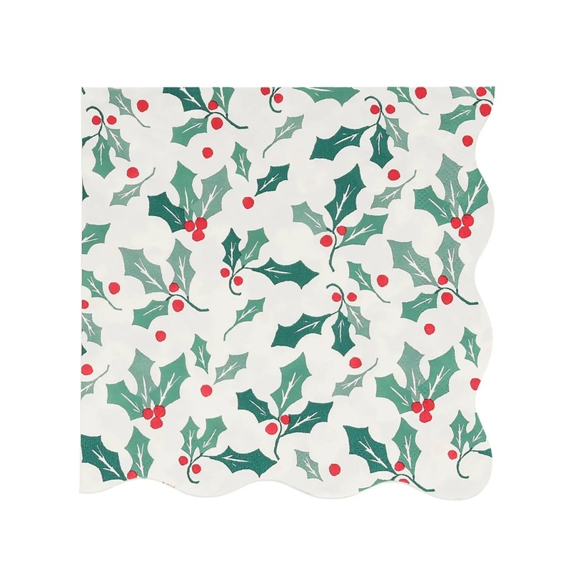 HOLLY PATTERN NAPKINS