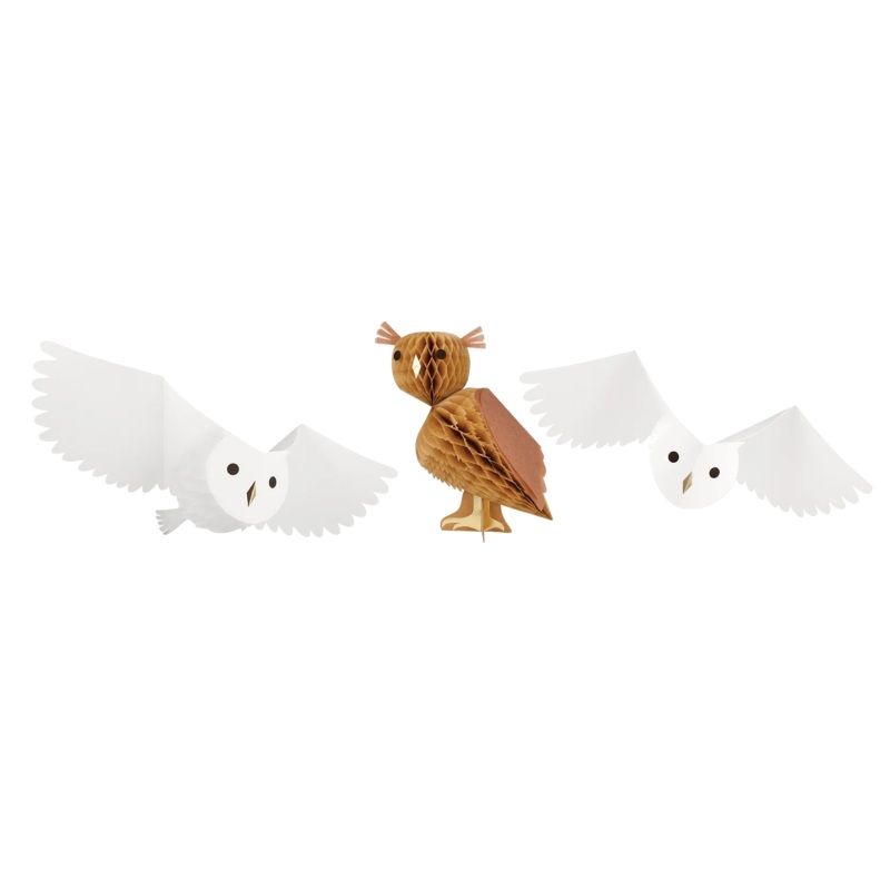HONEYCOMB OWL DECORATIONS