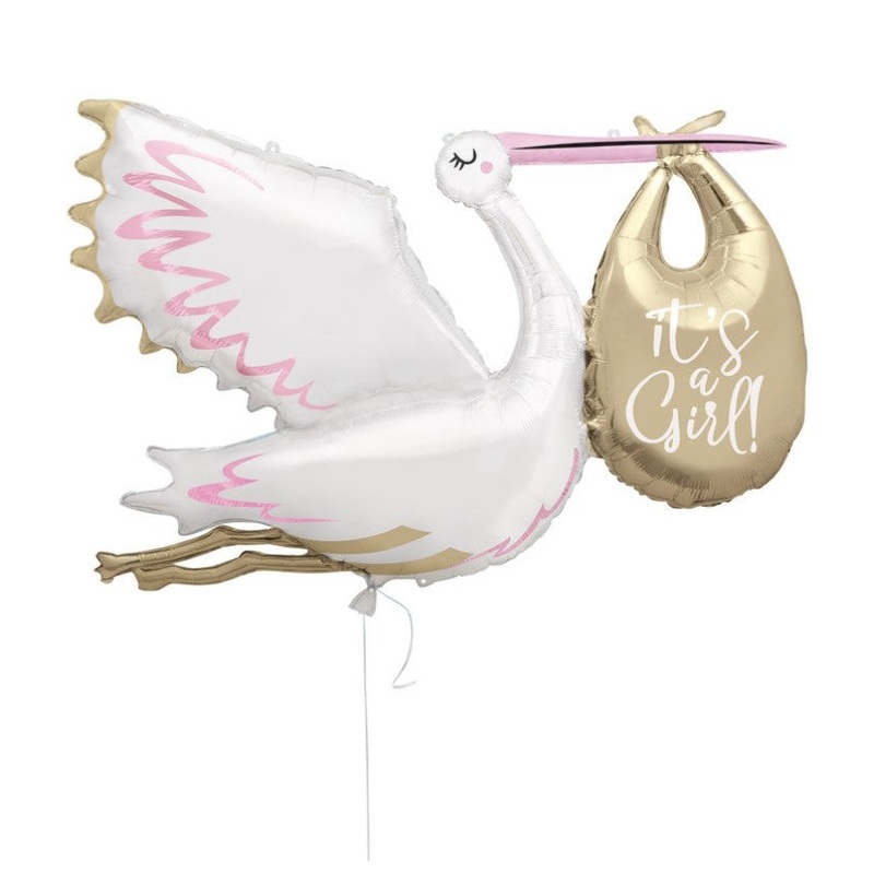 ITS A GIRL STORK BALLOON
