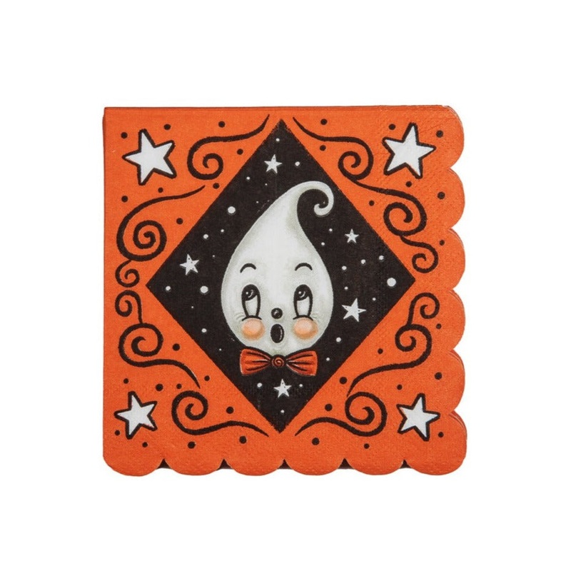 JOHANNA PARKER CARNIVAL COTTAGE SCALLOPED GHOST NAPKINS