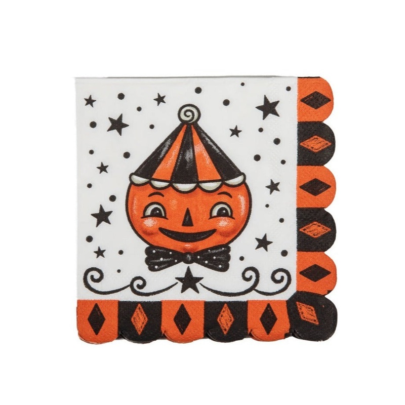JOHANNA PARKER CARNIVAL COTTAGE SCALLOPED PUMPKIN NAPKINS